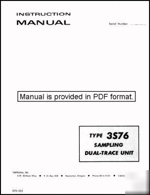 Tek tektronix 3S76 operation & service manual