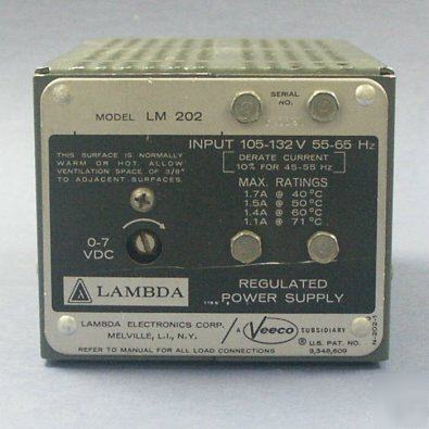 Used lambda lm 202 0 to 7-volt linear power supply
