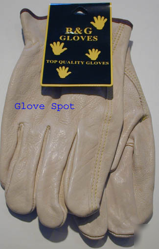 6 pr top quality leather work chore yard gloves m $50