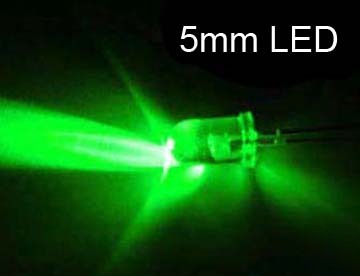 100 5MM 13000MCD led lamp - ultra bright green leds diy