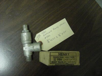 New ammonia henry angle valve 3/8 #986 