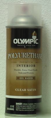 6 spray cans of olympic oil based polyurethane - satin