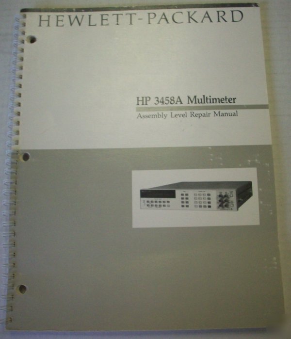 Hp 3458A multimeter operating & programming manual