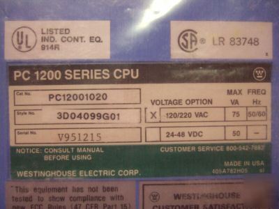 Westinghouse programmable controller PC1200