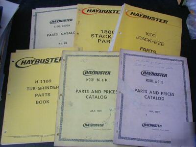 Lot of 6 1969 haybuster implement parts catalogs auger