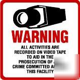 2 cctv camera signs & 2 free decals/stickers - 6 styles
