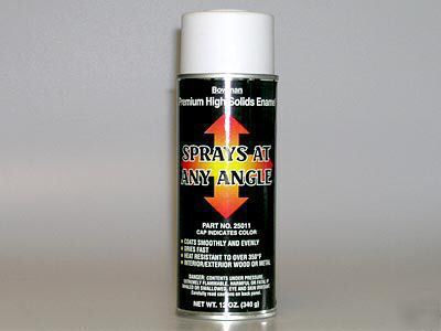 Any angle high solid aerosol spray paint white qty 12