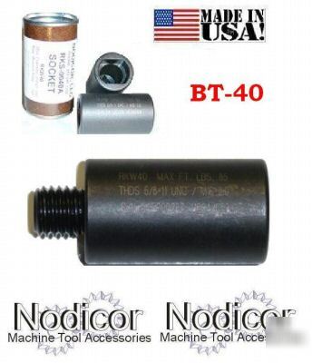 Bt-40 pull stud, bt-40 retention knob socket