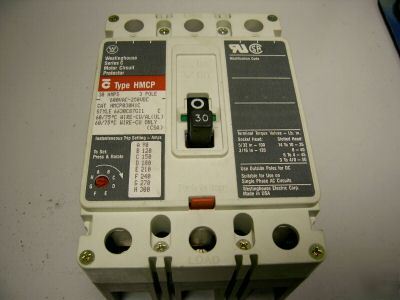 Westinghouse motor circuit protector 30 amp 600 volt