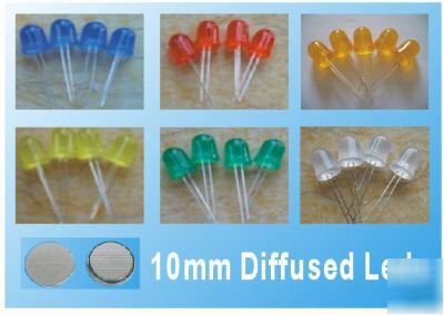 60PCS of 10MM diffused leds (with 60 CR2032)