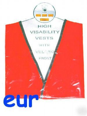 High-visibility safety vests with reflective strips xl