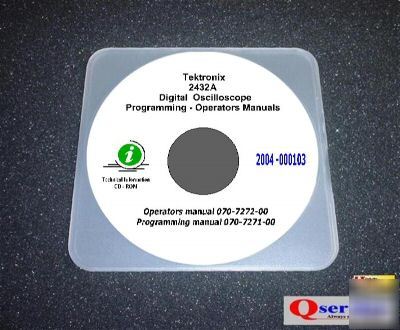 Tektronix tek 2432A operators + programming manuals cd