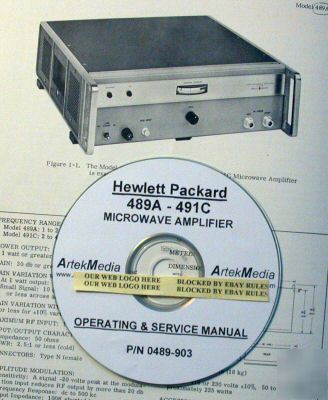 Hp 489A 491C microwave amp operating & service manual 