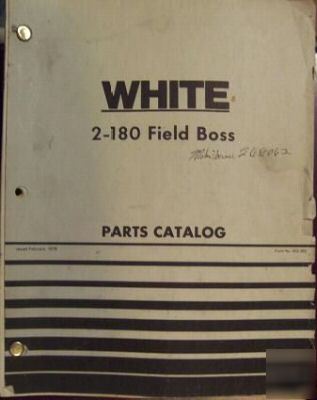 White 2-180 tractor parts manual - original