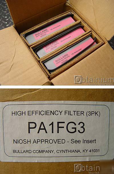 Bullard PA1FG3 replacement hepa filters/ PA1/ PA2 papr