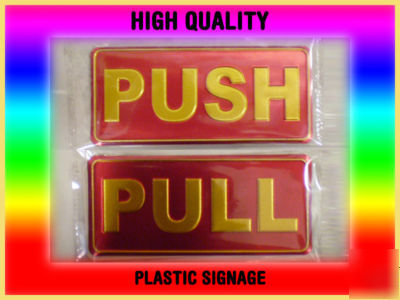 Pair of durable high quality signage push/pull (al)