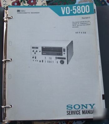 Sony VO5800 vo-5800 service manual vo 5800 original