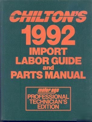 1988 - 1992 professional mechanics import parts manual 