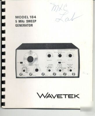 Wavetek 184 operations manual