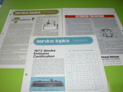 1971-72 detroit diesel allison service topics catalogs