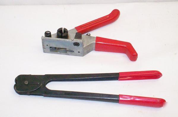 Polyester deluxe strap banding tensioner & sealer tools