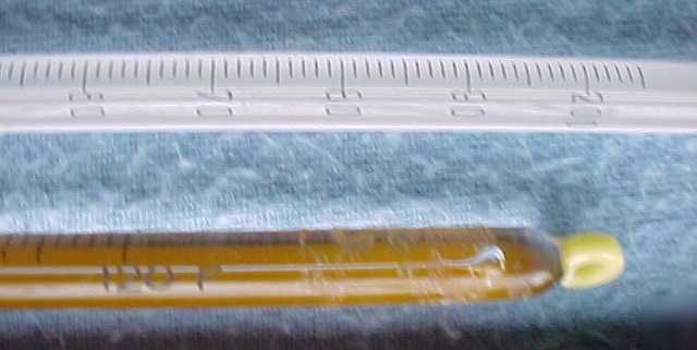 Two (2) immersion thermometers -- 205 degc --- 120 degf