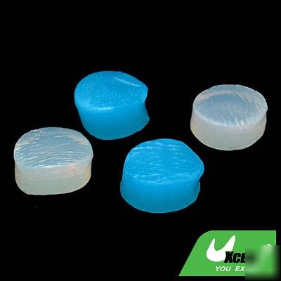 New silicone ear plugs earlets set 2 pairs clear/blue