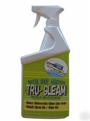 Tru gleam hard water spot remover boat wash cleaner