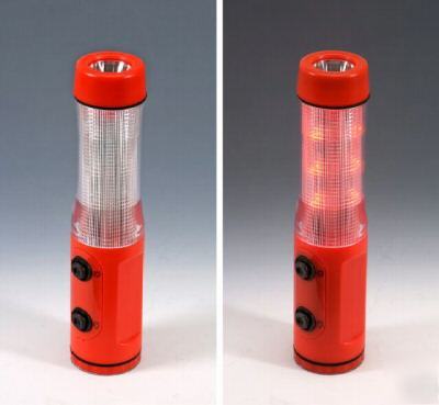 3-pack traffic beacon flash light -15 red led 6 inch