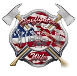 Firefighters wife decal reflective 6