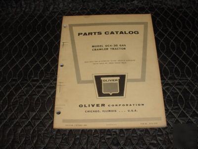 Oliver OC4-3G gas crawler tractor parts manual 1960