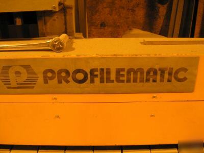 Profilematic conveyorized edge profiling machine