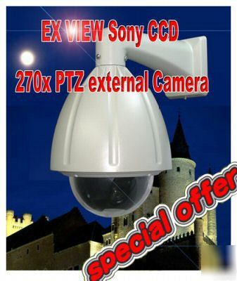 Cctv sony ex-view ccd speed dome external ptz camera 