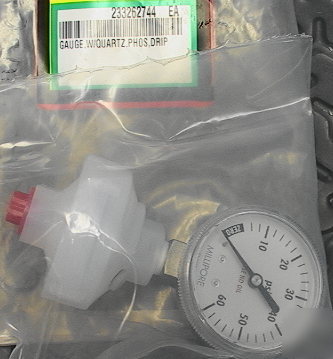 Cleanroom millipore pressure gauge with teflon attachme