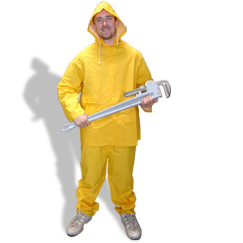 Rainsuit x large yellow xl pvc rain suit