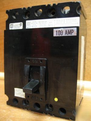Square d circuit breaker FAL36100 100 amp 100AMP 100A a
