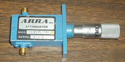 Arra adjustable attenuator 20DB 8-12GHZ sma