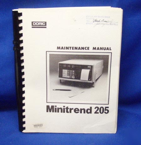 Doric minitrend 205 maintenance manual w/schematics