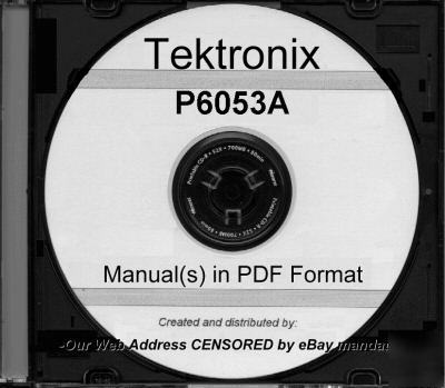 Tek tektronix P6053A instruction manual