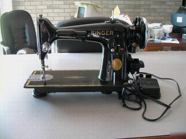 Singer sewing machine leather upholstry vintage antique