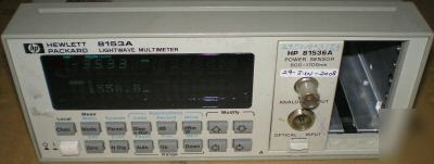 Hp 8153A lightwave multimeter 81536A power sensor