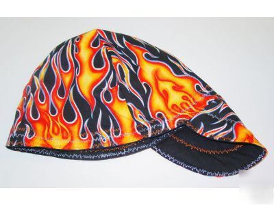 Hot shot fiery flames welding hat 8