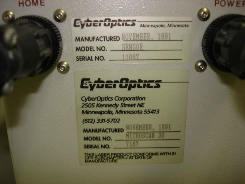 Cyberoptics microscan 30 & sensor laser measurement