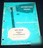 International harvester engine attachments uv 345