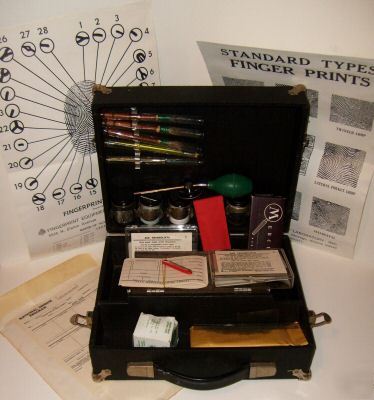 Vintage police professional fingerprint kit detective