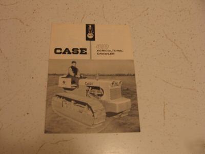 1960's case 610 crawler, original sales catalog, vg.