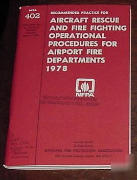 Nfpa aircraft rescue procedures air port fire depart.