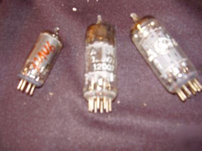 Radio tubes and accessories 12AU6, 12BY7, 6FQ7 total 3