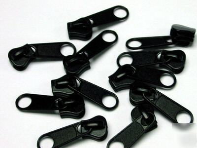 #5 molded plastic zipper sliders long (580) black 25PCS