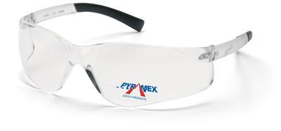 Bifocal 2.5 pyramex ztek clear reading safety glasses